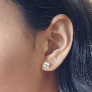 14Kt Gold 3 Prong Martini 3.50Ct IGI Certified Lab Grown Diamond Stud Earrings